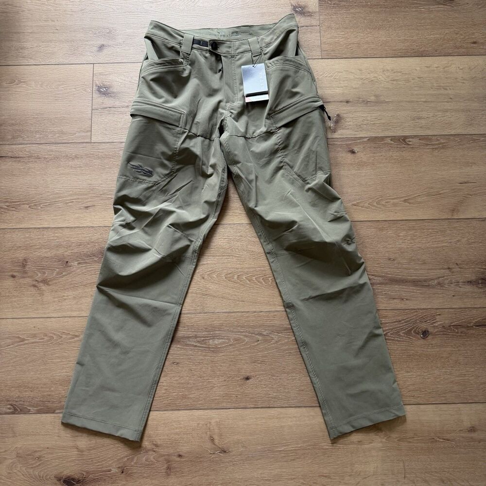 Men's Sitka Outdoor Gear Pursuit Dark Green Pants 34T Logo Hunting Performance